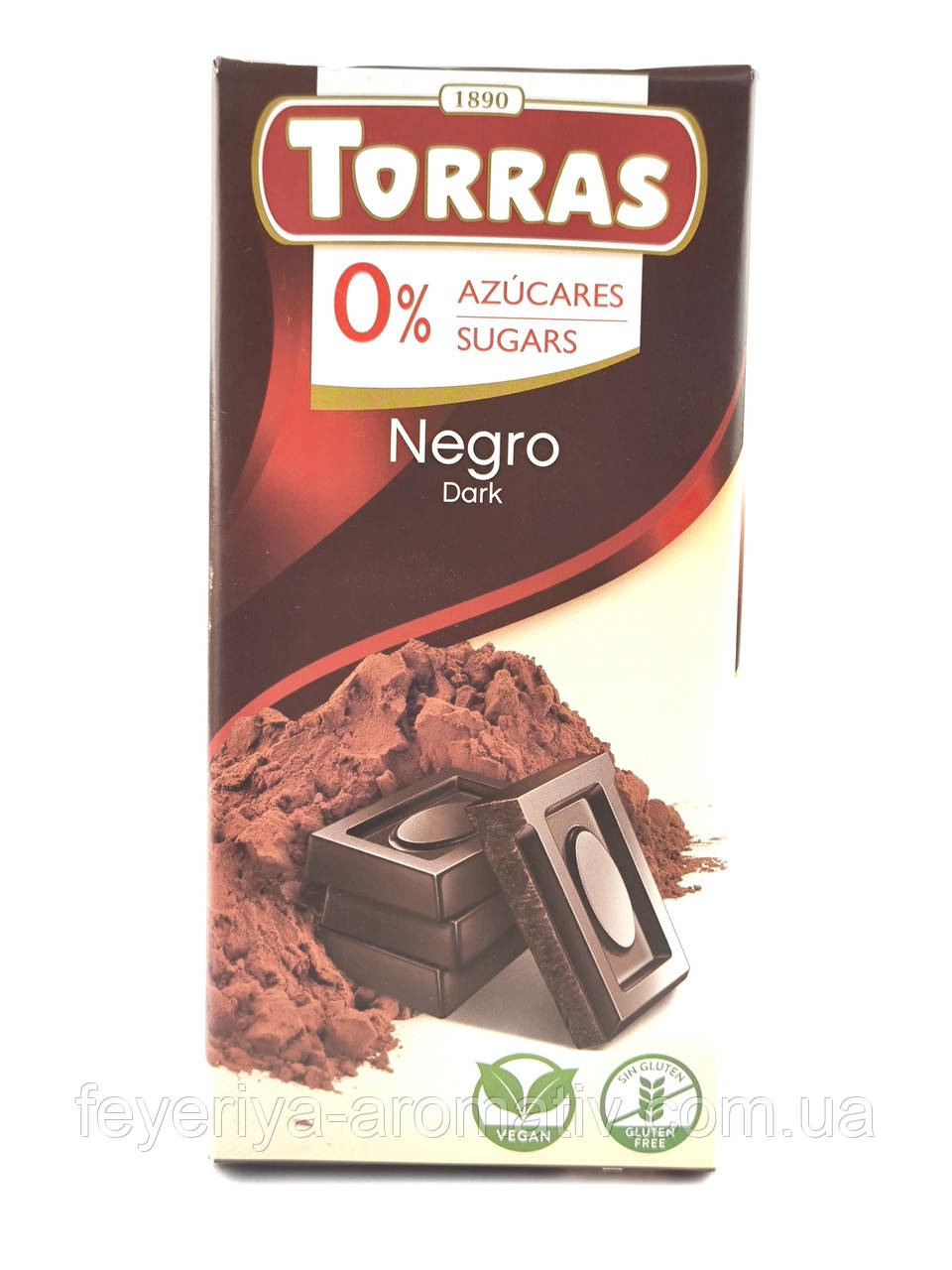 Шоколад чорний без цукру Torras Dark 75г (Іспанія)