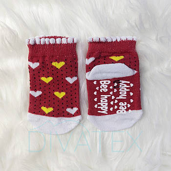 Шкарпетки для малюків Сердечки (червоний)