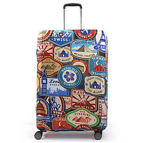 Чохол для валізи Польща великий L тканина (дайвінг) марки/Fly 371-28