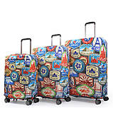 Чохол для валізи Польща великий L тканина (дайвінг) марки/Fly 371-28, фото 6