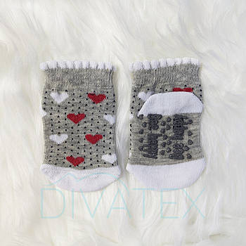 Шкарпетки для малюків Сердечки (сірий)