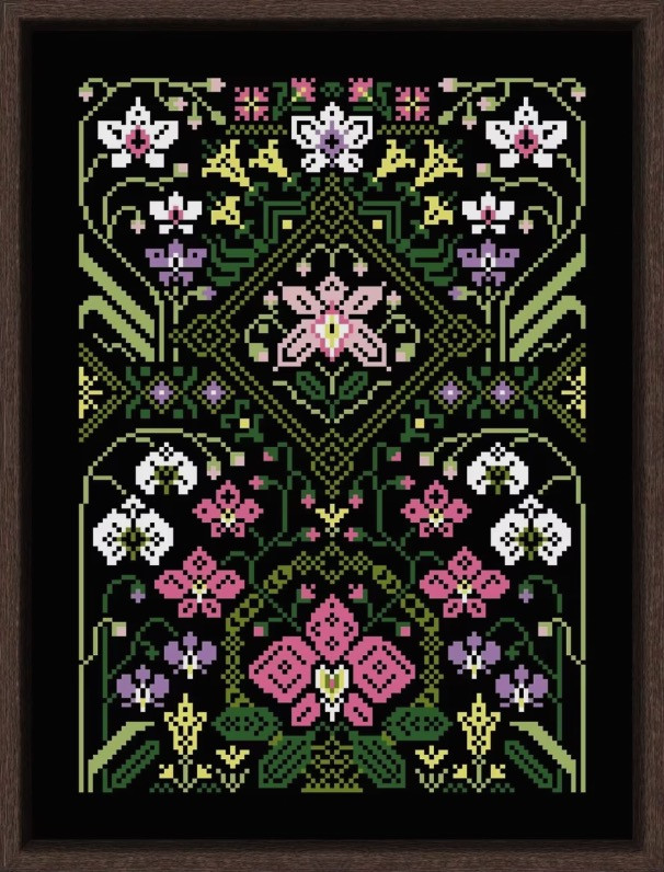 Набір для вишивання БЕЗ нанесеної на канву схеми "Orchid". AIDA 14CT printed, 26*34 см, фото 1