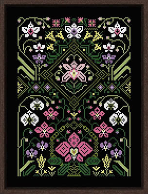 Набір для вишивання БЕЗ нанесеної на канву схеми "Orchid". AIDA 14CT printed, 26*34 см