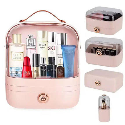 Переносний б'юті кейс Elegance Kit для зберігання косметики та прикрас. Настільний косметичний органайзер, набір 5 кейсів (TF-13), фото 1