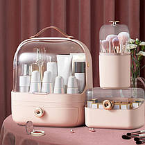 Переносний б'юті кейс Elegance Kit для зберігання косметики та прикрас. Настільний косметичний органайзер, набір 5 кейсів (TF-13), фото 4