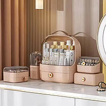 Переносний б'юті кейс Elegance Kit для зберігання косметики та прикрас. Настільний косметичний органайзер, набір 5 кейсів (TF-13), фото 5