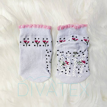 Шкарпетки для малюків Квіточки (білий)