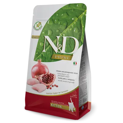 Сухий корм для кошенят Farmina (Фарміна) N&D Grain Free Prime Kitten з куркою та гранатом 1.5 кг