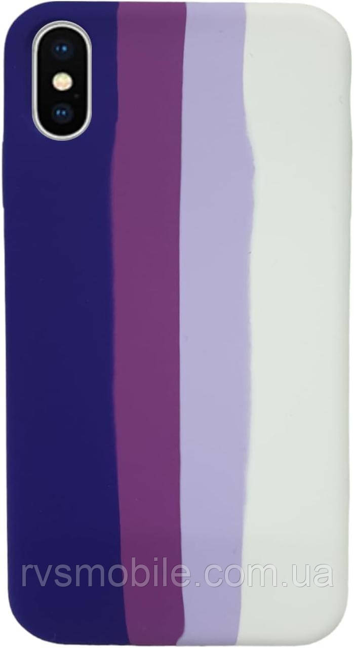 Силіконовий чохол для iPhone XS / X - Rainbow (Веселка), Різнокольоровий