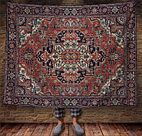 Плед с принтом "Ковер восточный стиль этнический ретро узор обюссонский винтажный арабский старый персидский