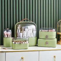 Переносний б'юті бокс Elegance Kit для зберігання косметики та прикрас. Настільний косметичний органайзер, набір із 5 кейсів, фото 4