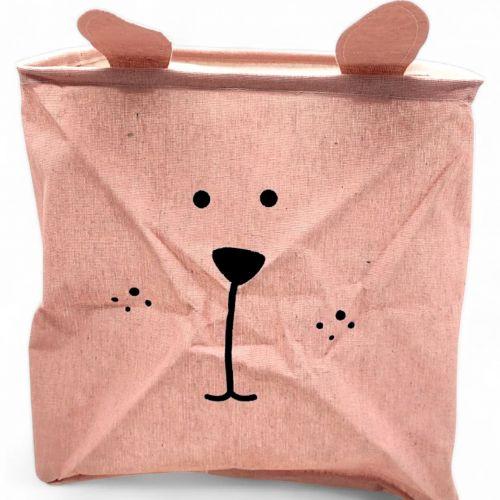 Кошик для іграшок, тканинний (рожевий), фото 1