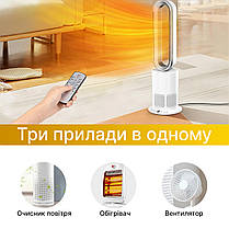 Вентилятор з hepa-фільтром 3-в-1 Doctor101 Locco PRO. Очисник + Вентилятор охолоджувач без лопастей + Обігрівач з пультом ДК, фото 3