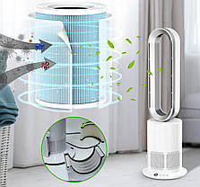Вентилятор з hepa-фільтром 3-в-1 Doctor101 Locco PRO. Очисник + Вентилятор охолоджувач без лопастей + Обігрівач з пультом ДК, фото 4