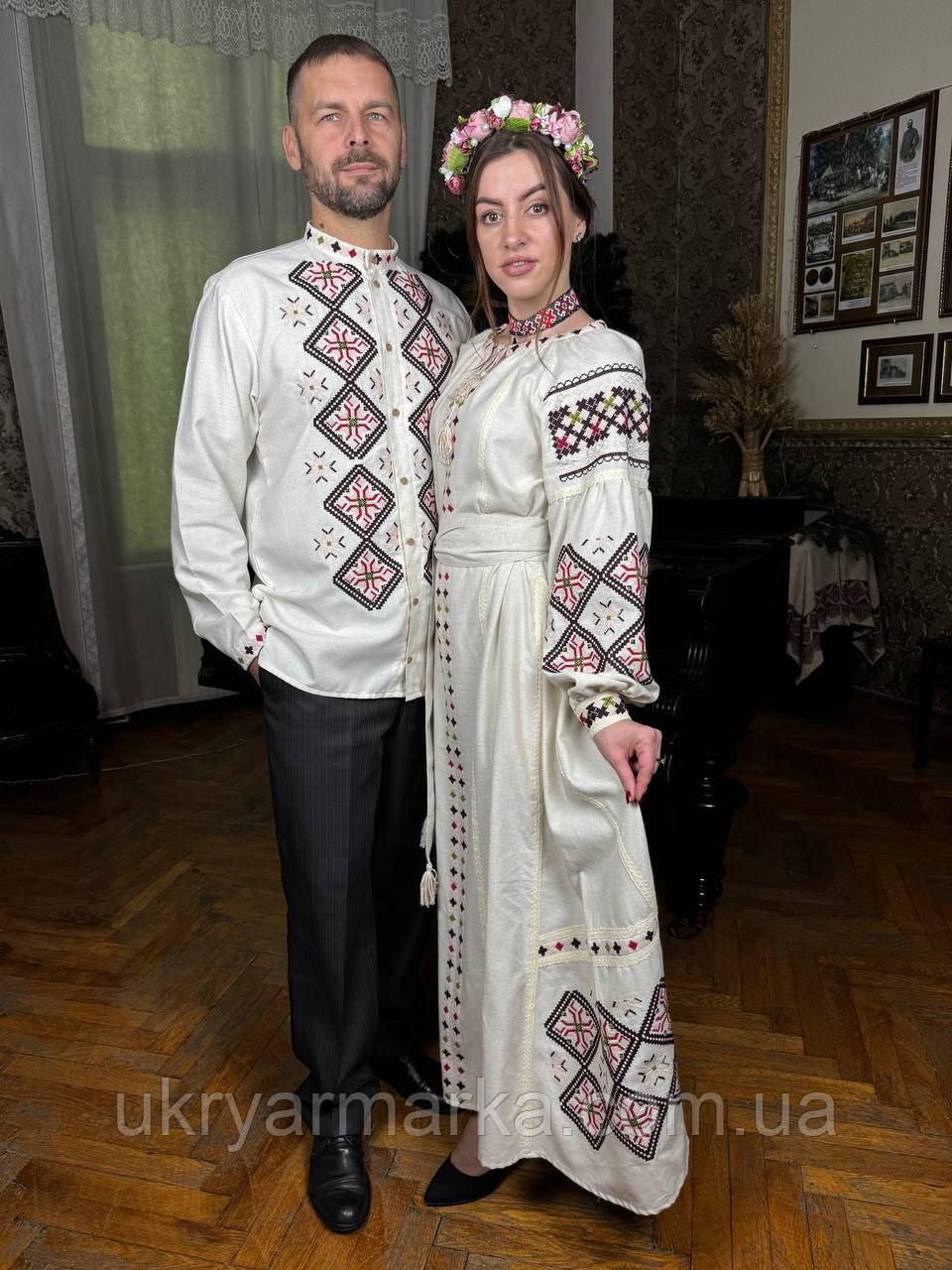 Вишитий комплект для закоханих  "Ніжність почуттів"