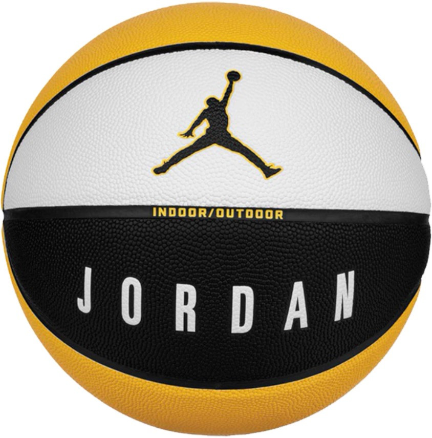 Баскетбольний м'яч Nike JORDAN ULTIMATE 2.0 8P DEFLATED білий, чорний, жовтий Уні (розмір 7)