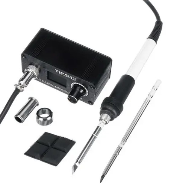 Паяльна станція QUICKO T12-942 MINI OLED на жалах Hakko T12, фото 1