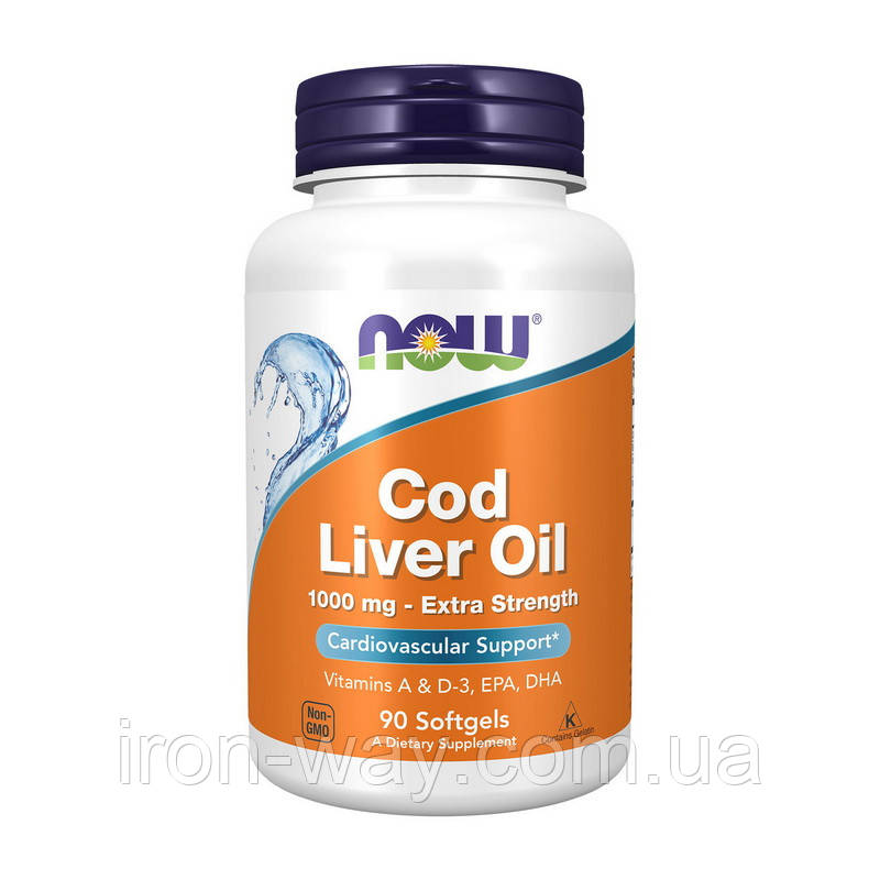 NOW Cod Liver Oil 1000 mg extra strength (90 softgels)