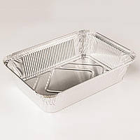 Контейнер з кришкою з харчової алюмінієвої фольги SP88 L (253х187х54 мм) 50шт/уп, 10 уп/ящ