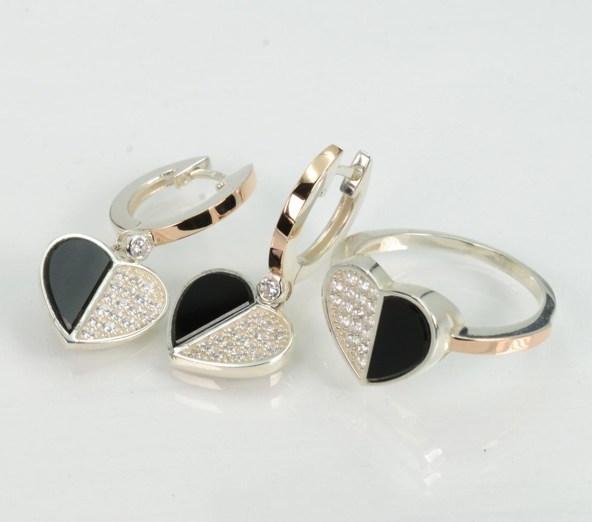 Срібний набір з золотом, фото 1