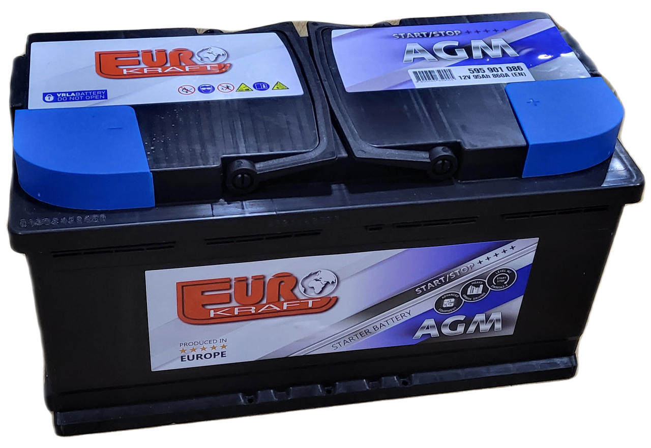 Автомобільний акумулятор 95Aг EUROKRAFT AGM (-/+) (Виробництво Monbat) EN860 353x175x190