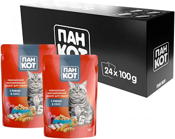 Пан Кіт з рибою в соусі (100гр.х24шт)2,4 кг Топ