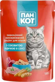 Пан Кіт з соковитою індичкою в соусі (100гр.х24шт)2,4 кг Топ