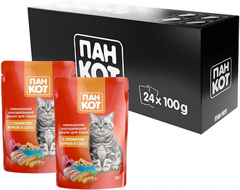 Пан Кіт з соковитою куркою в соусі (100гр.х24шт) 2,4 кг Топ