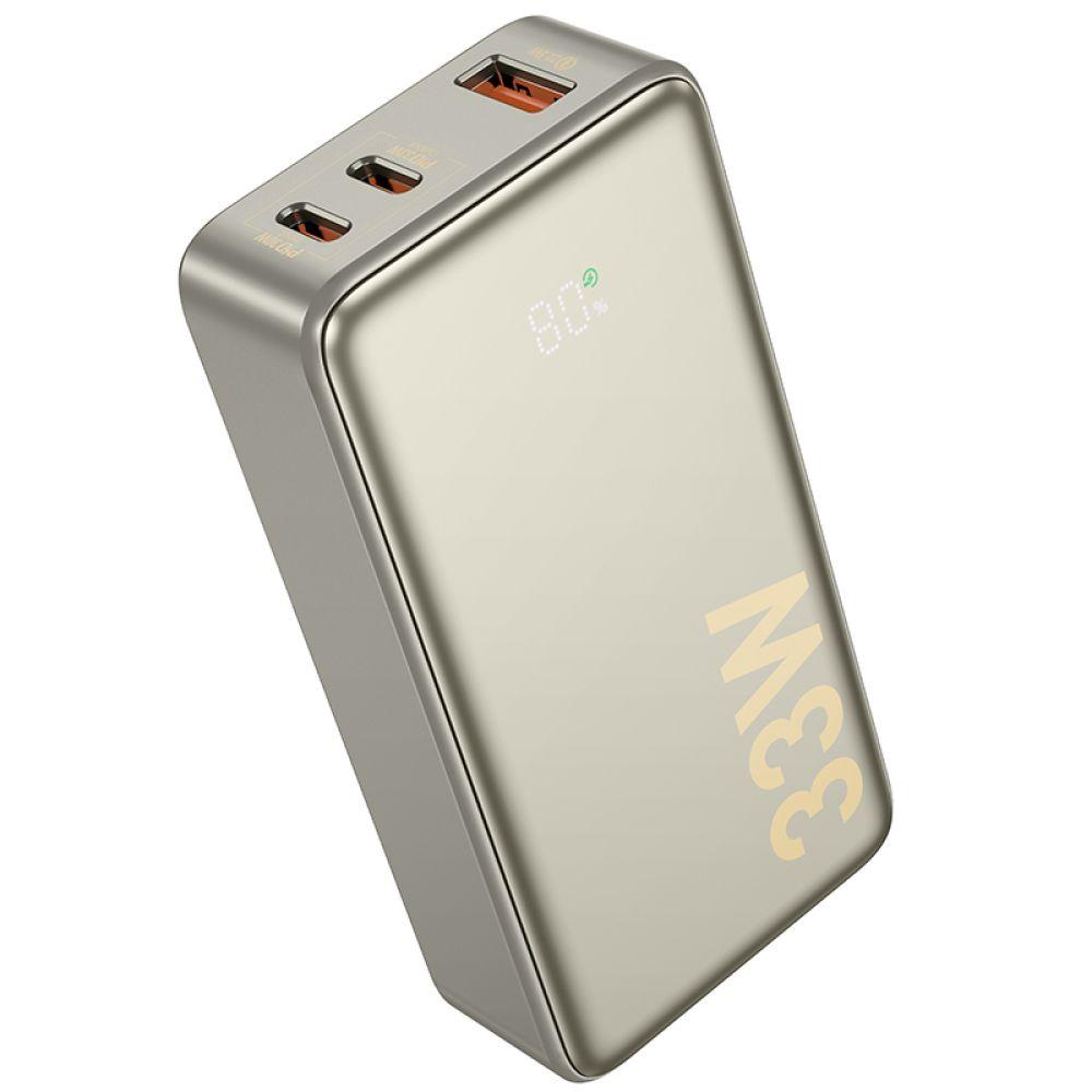 Універсальна Мобільна Батарея Power Bank Hoco Q27 Jewel 33W 10000mAh Колір Титанове золото