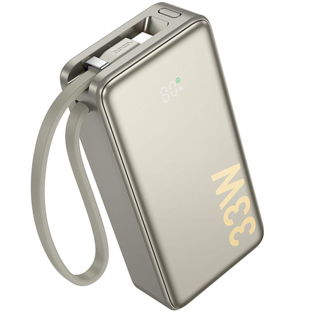 Універсальна Мобільна Батарея Power Bank Hoco Q27A Jewel 33W with cable 10000mAh Колір Титанове золото