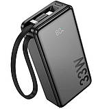 Універсальна Мобільна Батарея Power Bank Hoco Q27A Jewel 33W with cable 10000mAh Колір Титанове золото, фото 5
