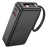 Універсальна Мобільна Батарея Power Bank Hoco Q27A Jewel 33W with cable 10000mAh Колір Титанове золото, фото 8