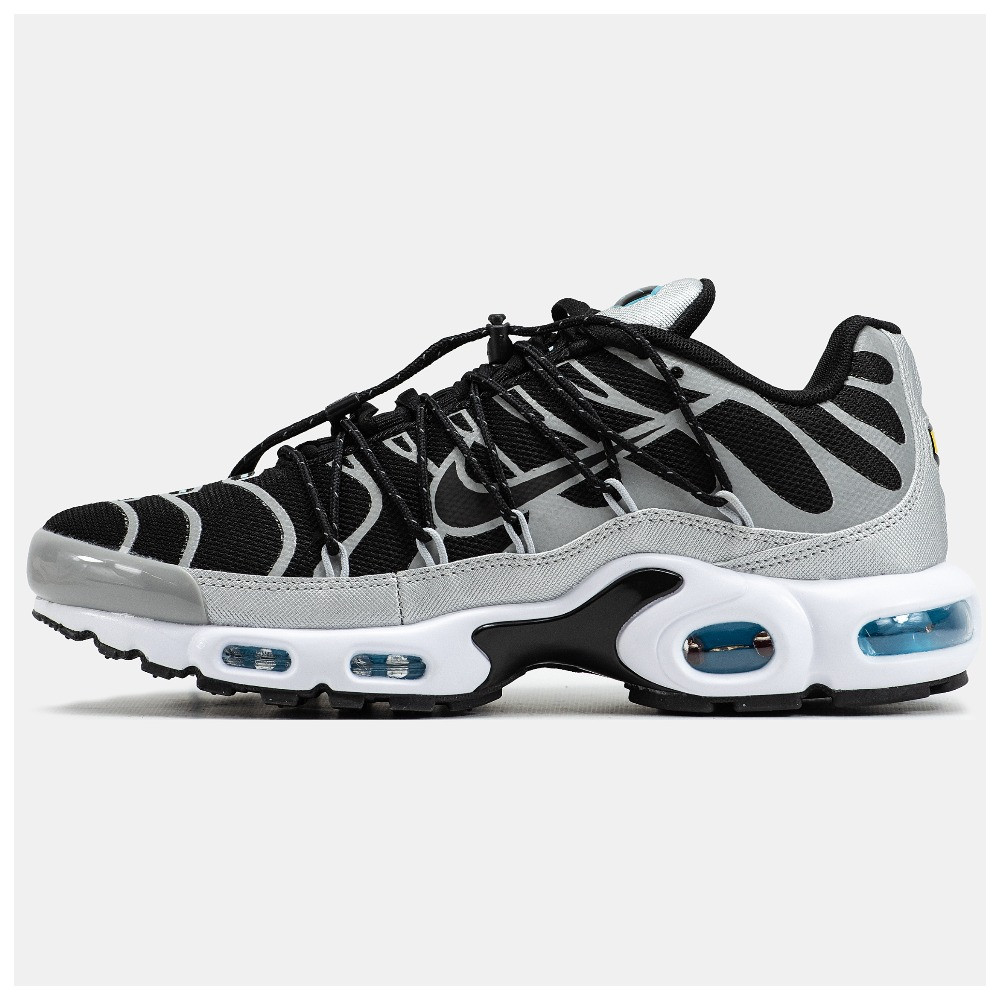 Чоловічі кросівки Nike Air Max TN Plus Lace Toggle Black Grey, сіро-чорні кросівки найк аір макс тн плюс