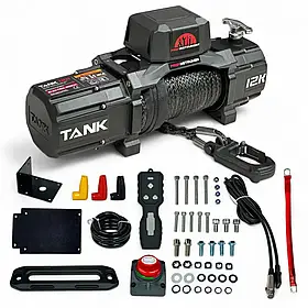 Лебідка автомобільна Profinstrument 12000 LBS TANK 12v (5454 кг) Cинтетический трос