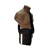 Сумка чоловіча через плече чорна. Сумка органайзер компакт. Сумка плоска на плече Молодіжна сумка 20х16х5см, фото 6