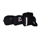 Сумка чоловіча через плече чорна. Сумка органайзер компакт. Сумка плоска на плече Молодіжна сумка 20х16х5см, фото 7