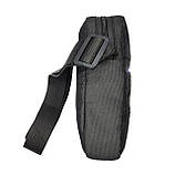 Сумка чоловіча через плече чорна. Сумка органайзер компакт. Сумка плоска на плече Молодіжна сумка 20х16х5см, фото 5