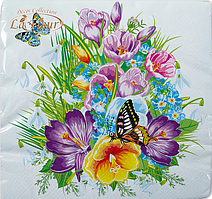 Серветки ТМ "La Fleur" 33*33, 2 шари, 16 шт. "Первоколір" 1/16