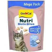 Вітамінізовані ласощі для котів GimCat NUTRI BIOTIN BITES для покращення стану шкіри та шерсті  425г, 708- таб
