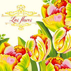 Серветки ТМ "Luxy" 33*33, 3 шари, 18 шт. "Червоний колір тюльпанів" 1/16