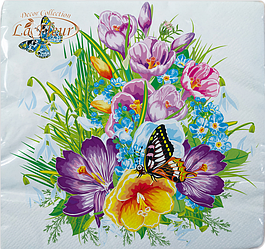 Серветки ТМ "La Fleur" 33*33, 2 шари, 16 шт. "Первоколір" 1/16