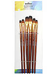 Набір художніх пензлів WORISON овальні 6 штук, фото 2