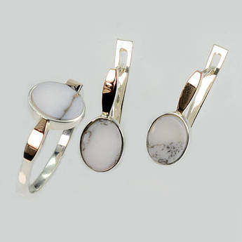 Срібний набір з агатом