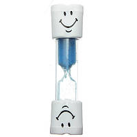 Песочные часы Hourglass, таймер для контроля времени чистки зубов на 3 минуты, синий песок.