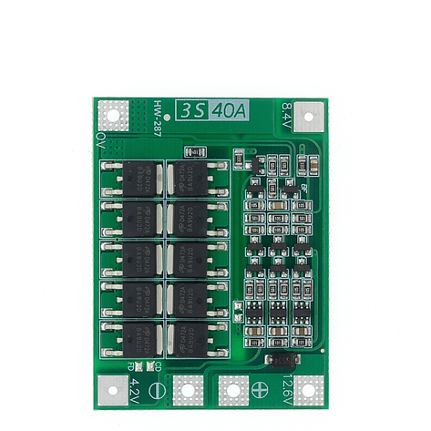Плата захисту для 3 акумуляторів LI-ION, без балансира (Enhanced version), 40 А HV-287, фото 1