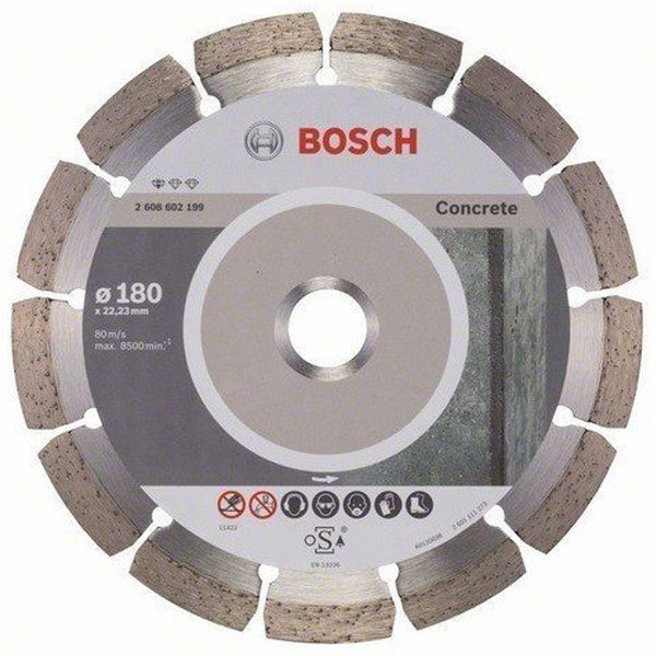 Алмазний відрізний круг по бетону Bosch PF Concrete (180х22.23) (2608602199), фото 1
