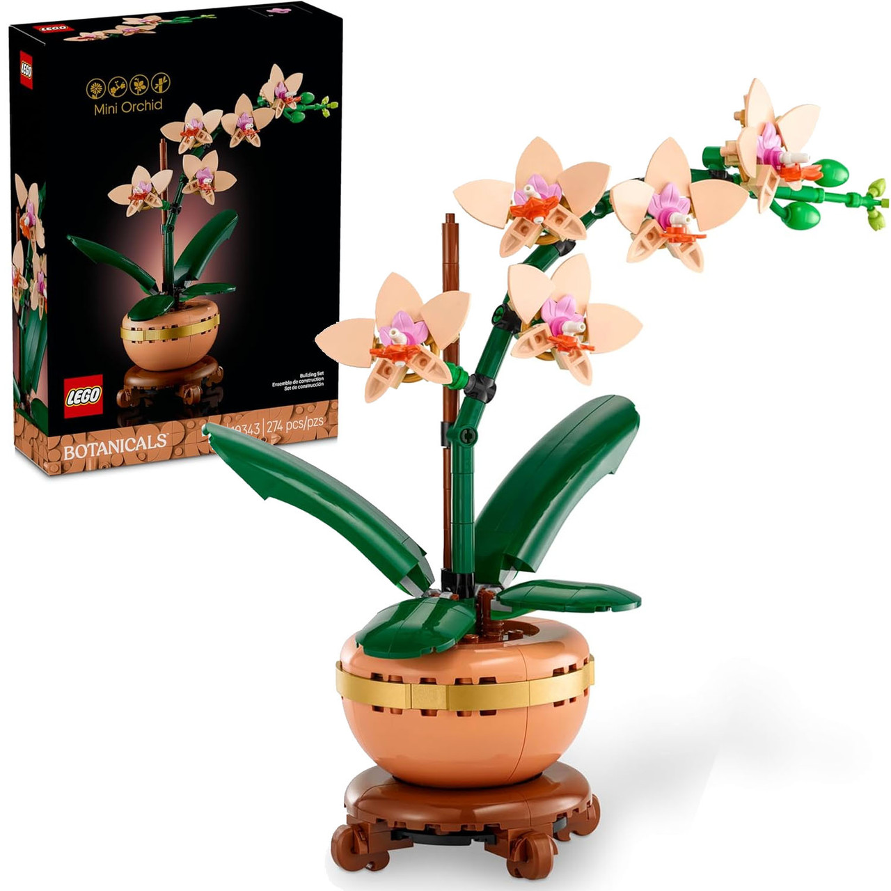 Лего Ботаніка букет Міні орхідея Квітковий декор LEGO Icons Botanicals 10343