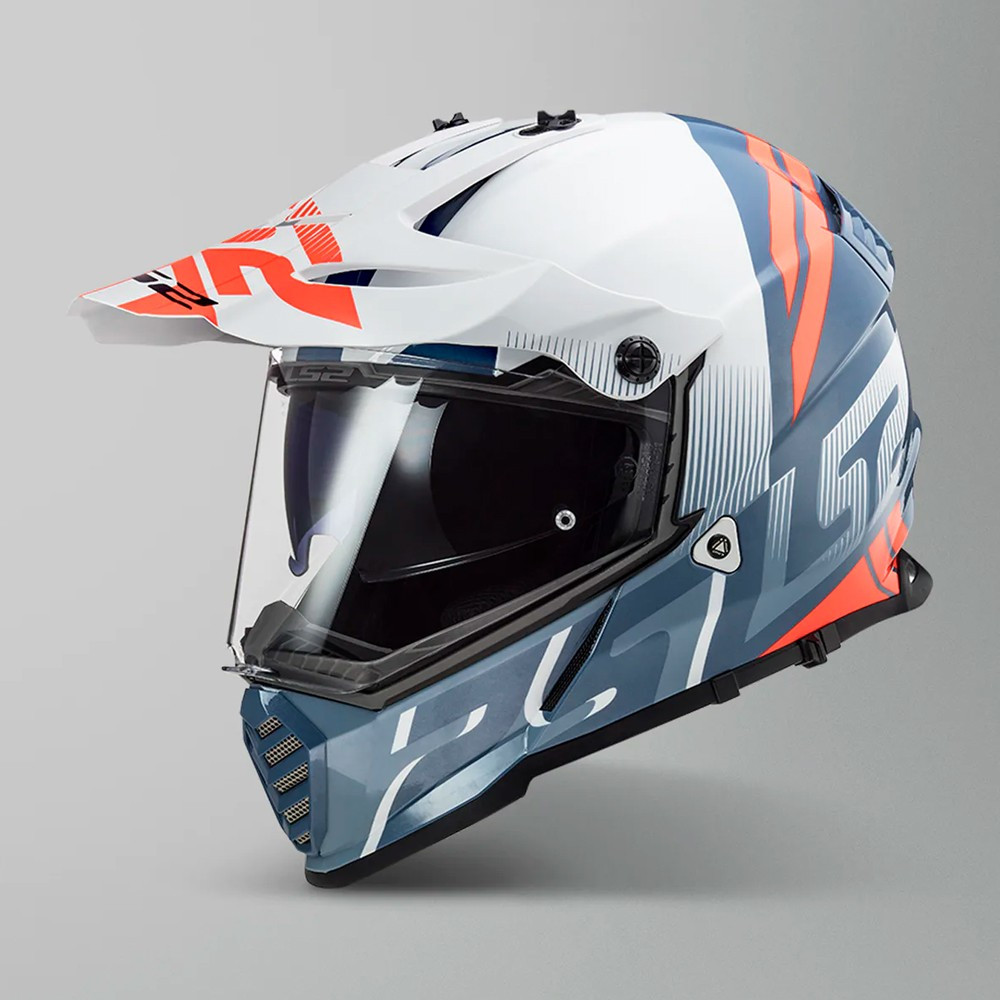 Мотошолом LS2 MX436 Pioneer Evo Evolve White Cobalt Дуалспорт dualsport