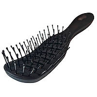 Щітка для волосся скелетна продувна чорна, матова.