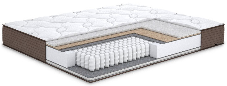 Жорсткий матрац Фредо Матролюкс з пружинами Pocket Spring Hard і кокосом